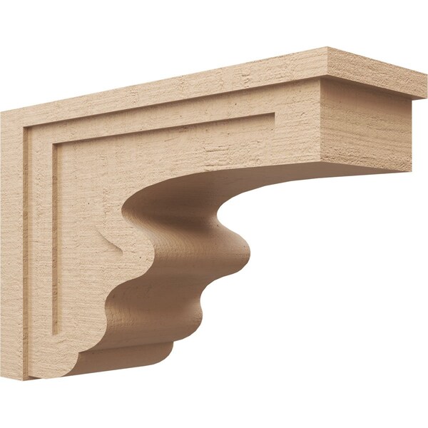 Ekena Millwork 11"W x 33"D x 22"H Classic Highland Rough Cedar Woodgrain TimberThane Corbel, Primed Tan CORUR11X33X22HLDRCPR - main